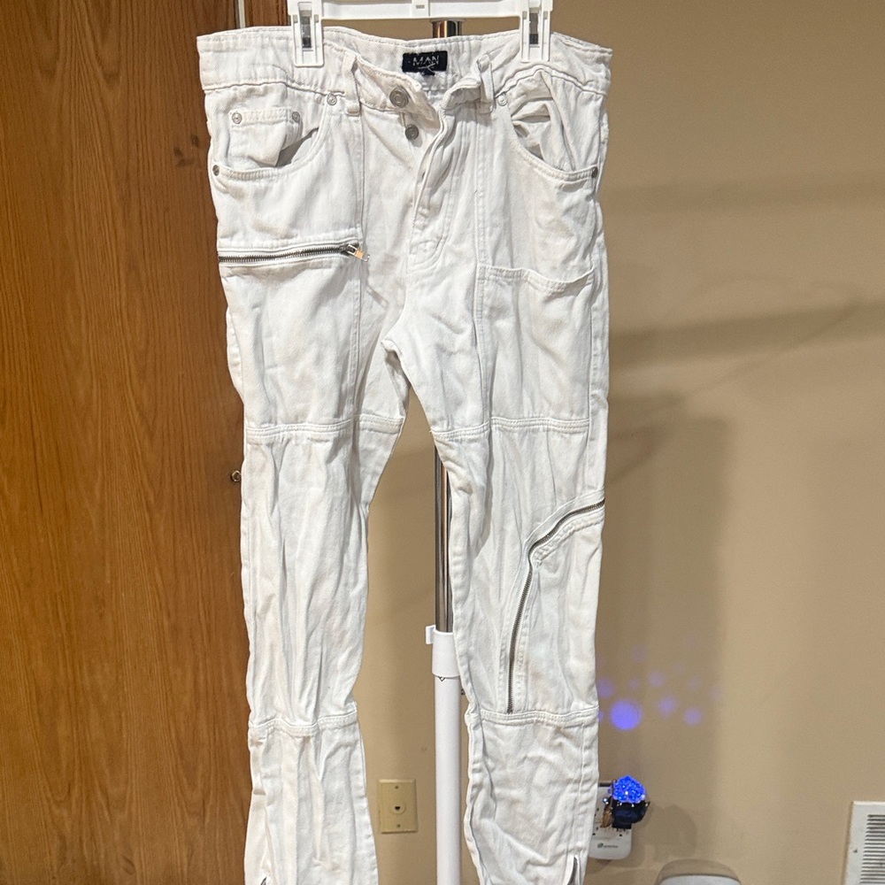 Men's White Cargo Pants